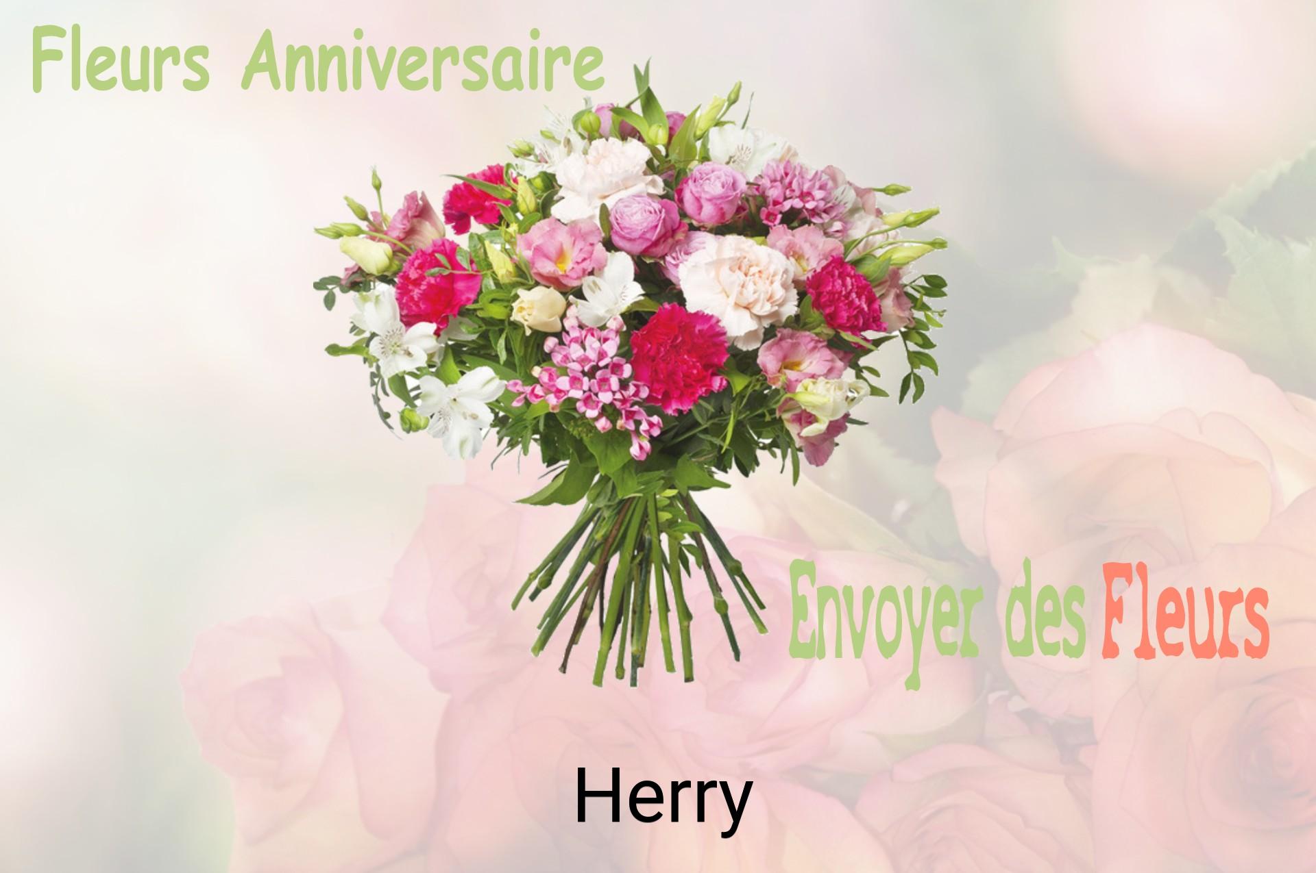 Bouquet de fleurs d’anniversaire livré à Herry